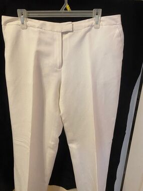 Calvin Klein Cream and Beige Waistband Dress Pants